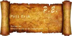 Poll Erik névjegykártya
